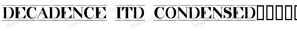 decadence itd condensed字体转换